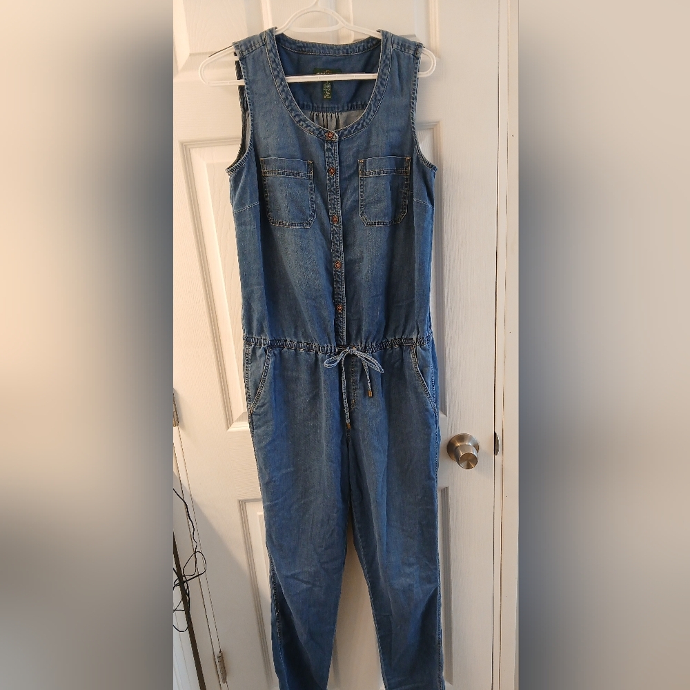 Lauren Jeans Co. Ralph Lauren Sleeveless Denim Jumper Size 8 Medium Lightweight